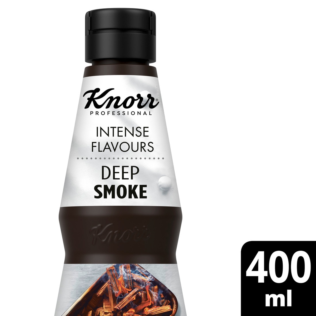 Knorr Aderezo Líquido Smoke/Ahumado sin gluten 400ml - Ahora tienes ingredientes naturales y sabores intensos, al alcance de tu mano. Prepárate para sorprender a tus clientes con el Aderezo Líquido Smoke-Ahumado.